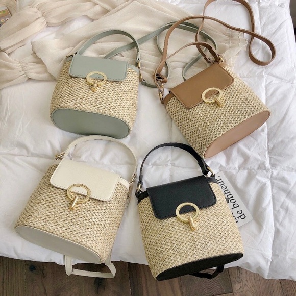 Just In! 🆕 VERONA Straw Weave Bucket Bag - Picture 6 of 8